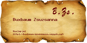 Buxbaum Zsuzsanna névjegykártya